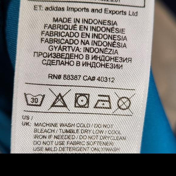 Adidas Blue Workout Tee w/ Zipper Pocket for iPod & Hole for Wire Size Large - Picture 8 of 8